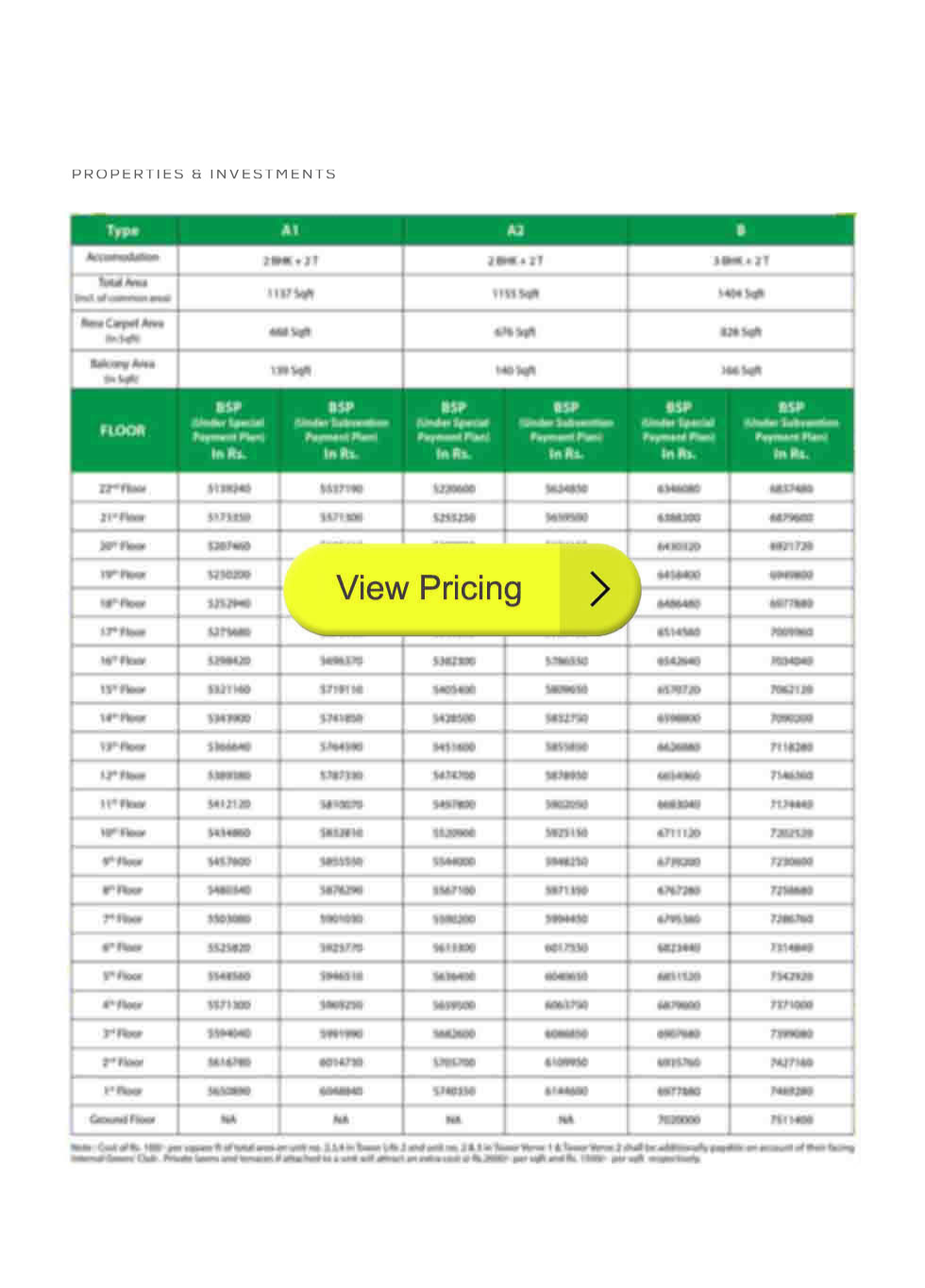 pricesheet